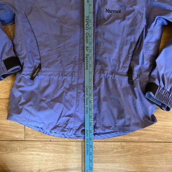 Marmot Jacket Women’s Medium Light Purple Blue Minimalist Gore-Tex Zip Up Rain - Picture 4 of 9